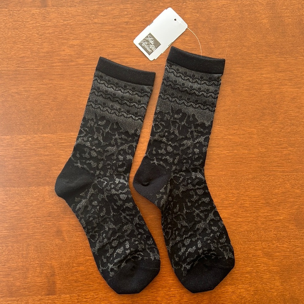 NATORI DAINTY MIX COTTON BLEND CREW SOCKS